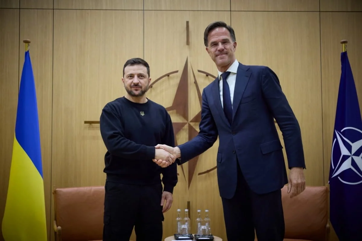 Володимир Зеленський та Марк Рютте на зустрічі НАТО щодо підтримки України
