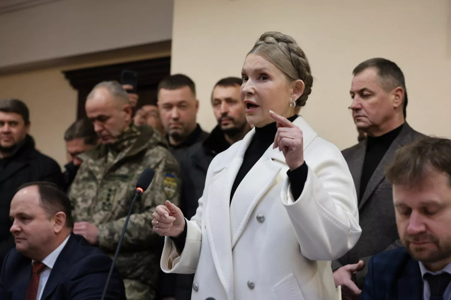 Юлія Тимошенко виступає на засіданні Вищого антикорупційного суду