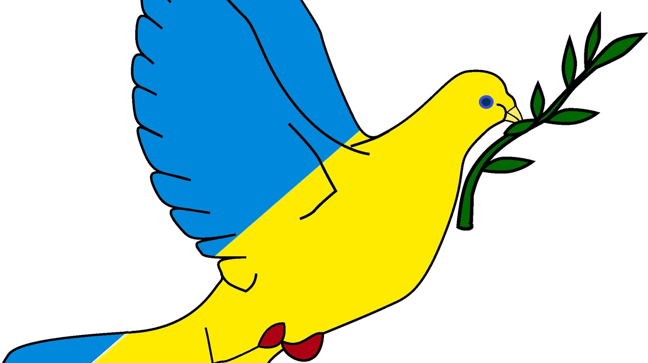 Голубь мира с оливковой ветвью